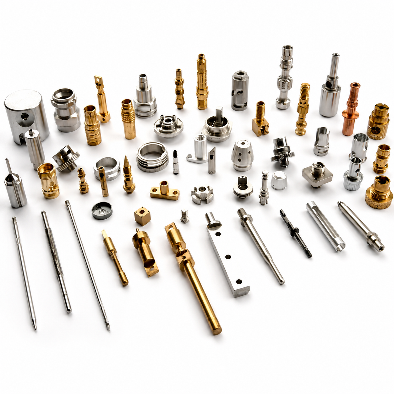 aluminum brass and stainless steel cnc machined parts