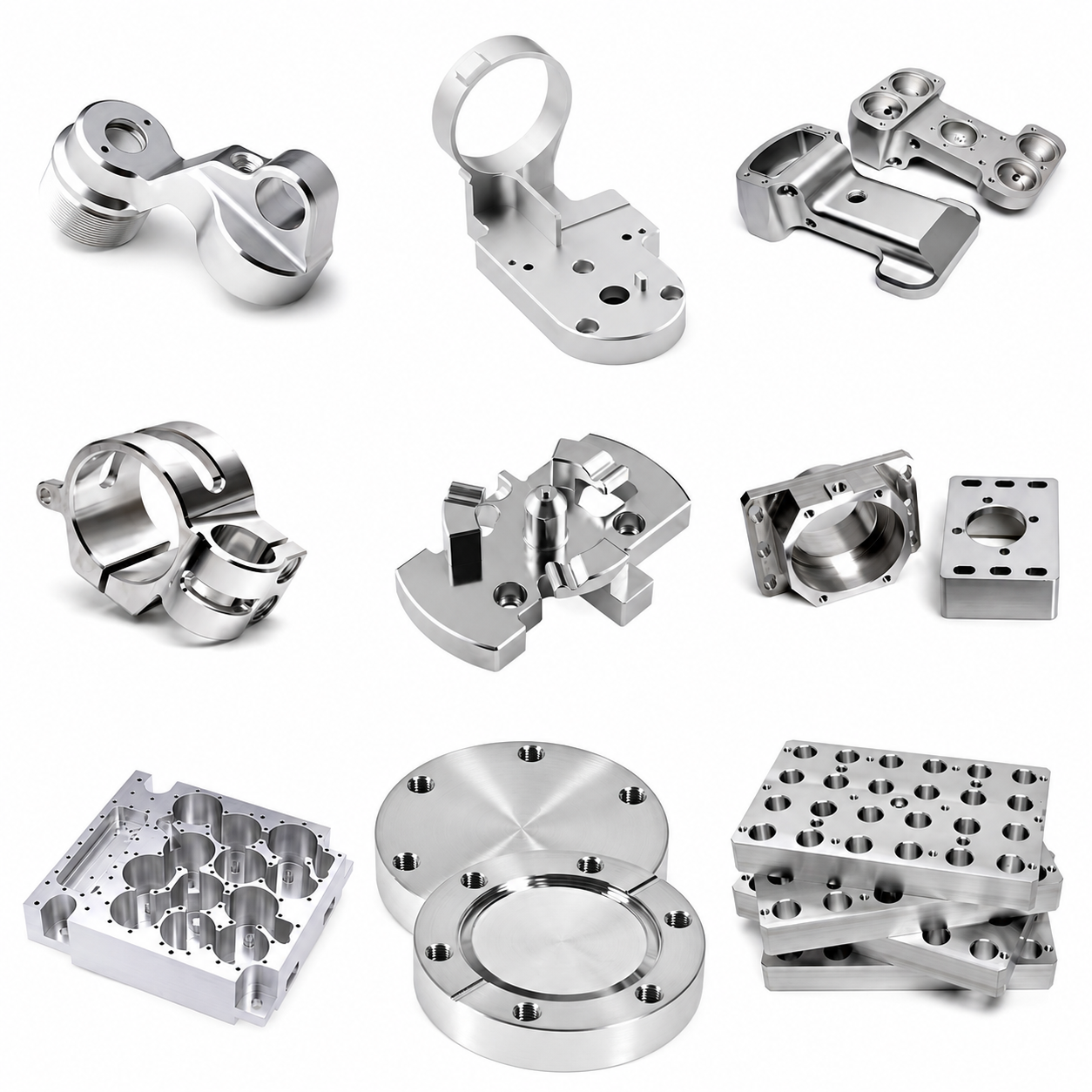 aluminum and stainless steel precision cnc machined mechanical parts
