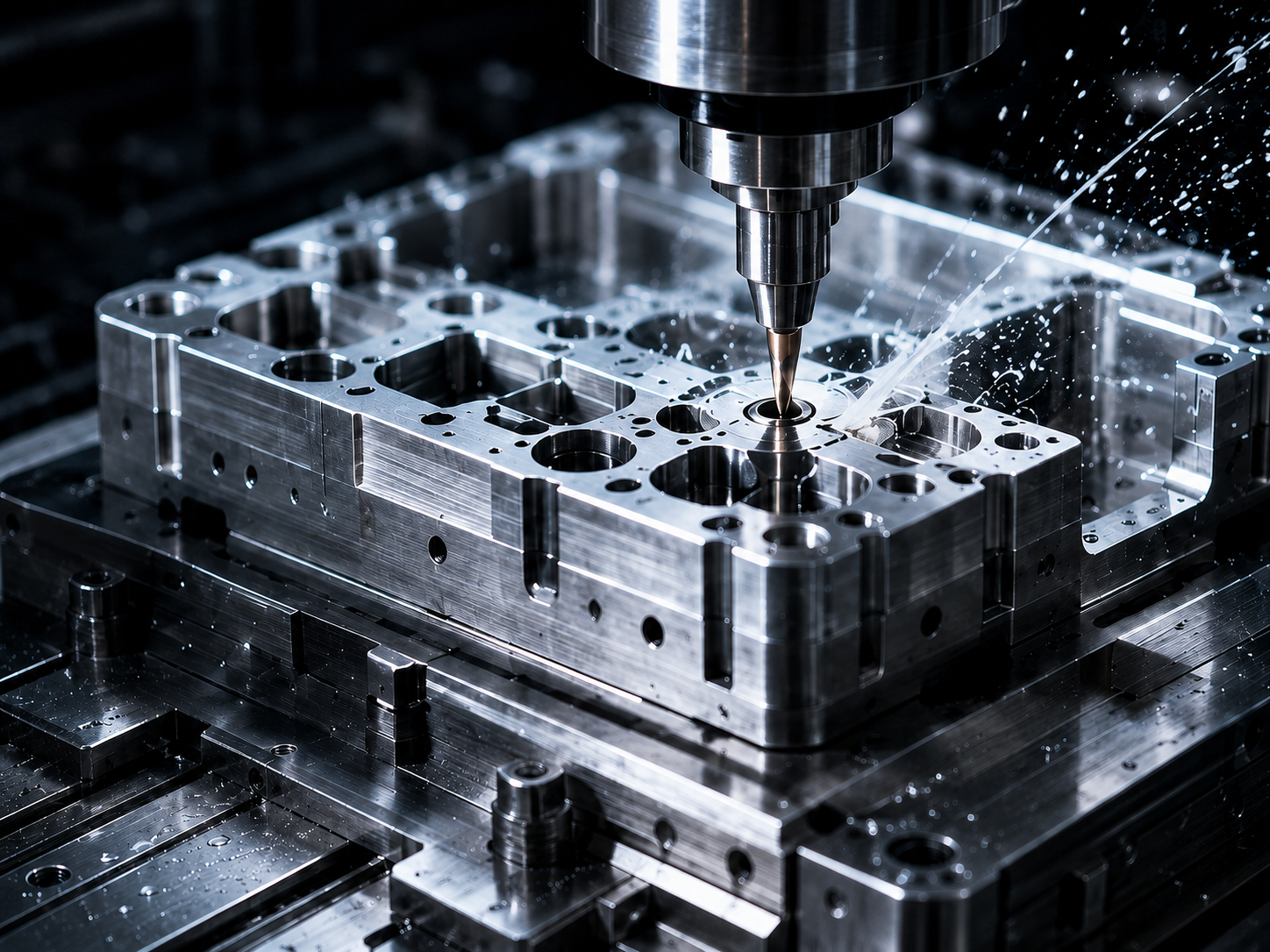 CNC machining a precision mold